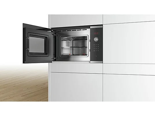 Microondas integrable - Bosch BEL523MS0, 800W, 20 L, Grill, Acero inoxidable