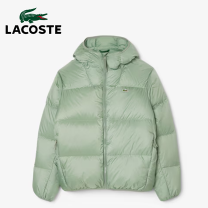 Chaqueta acolchada corta con capucha hidrófuga