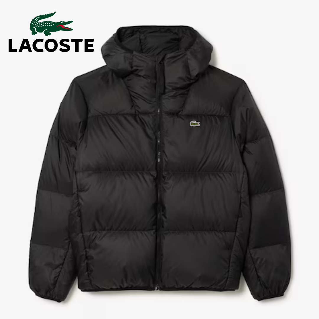 Chaqueta acolchada corta con capucha hidrófuga