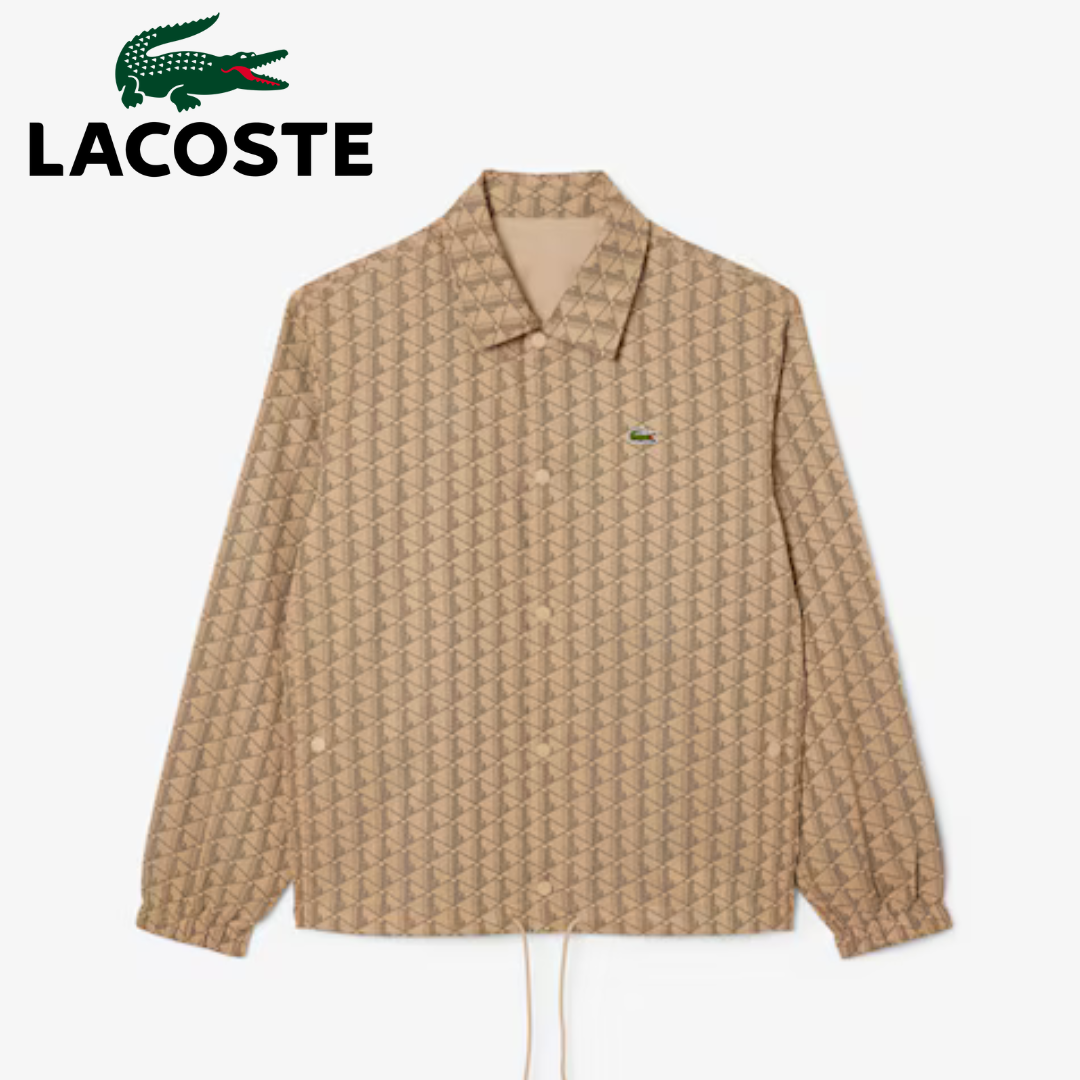 Chaqueta reversible con monograma en dos materiales