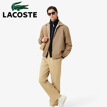 Chaqueta reversible con monograma en dos materiales