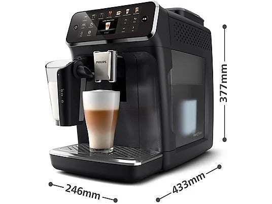 Cafetera superautomática - Philips EP4441/50, LatteGo, Pantalla táctil, 12 ajustes