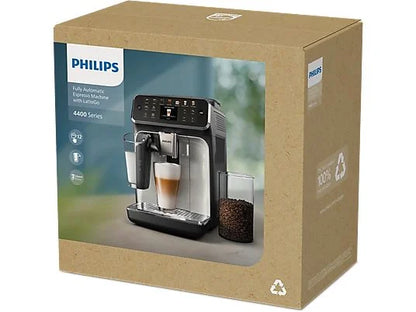 Cafetera superautomática - Philips EP4441/50, LatteGo, Pantalla táctil, 12 ajustes