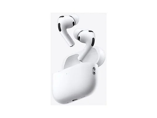Apple AirPods Pro 3 (2025 3ª gen), Inalámbricos, Cancelación de ruido, Medición frecuencia cardíaca, Live Translation, Chip H2, USB-C, Blanco